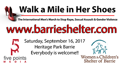 Walk a Mile In Her Shoes, 2017 - The Women and Children's Shelter of Barrie