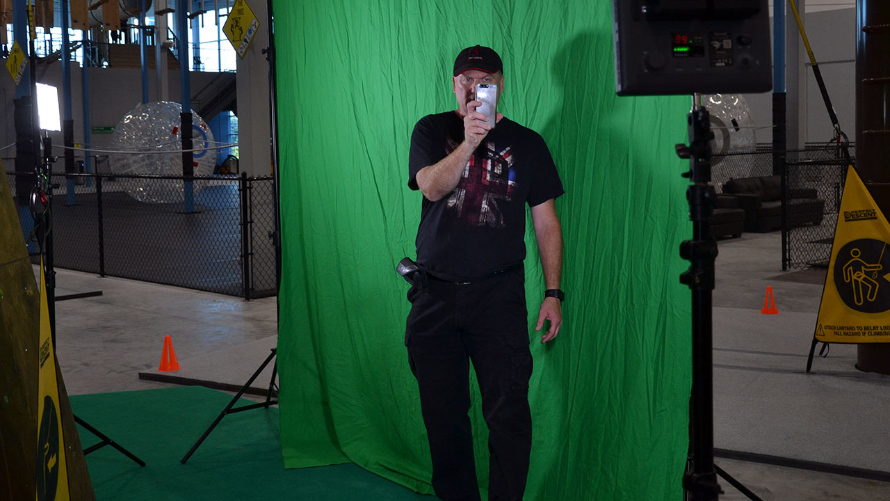 Lighting was a big issue as we had to get it just right for the green screen to work.