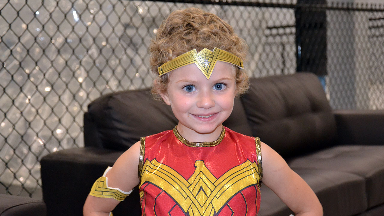 This little Wonder Woman has fought cancer three times, and she stole the hearts of our crew.