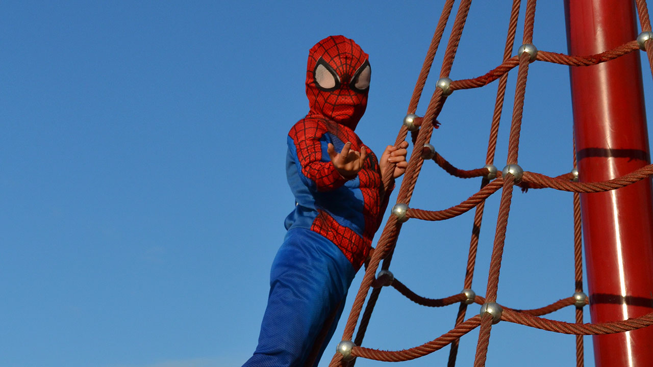 The webslinger was with us, spinning silk to catch the bad guys.