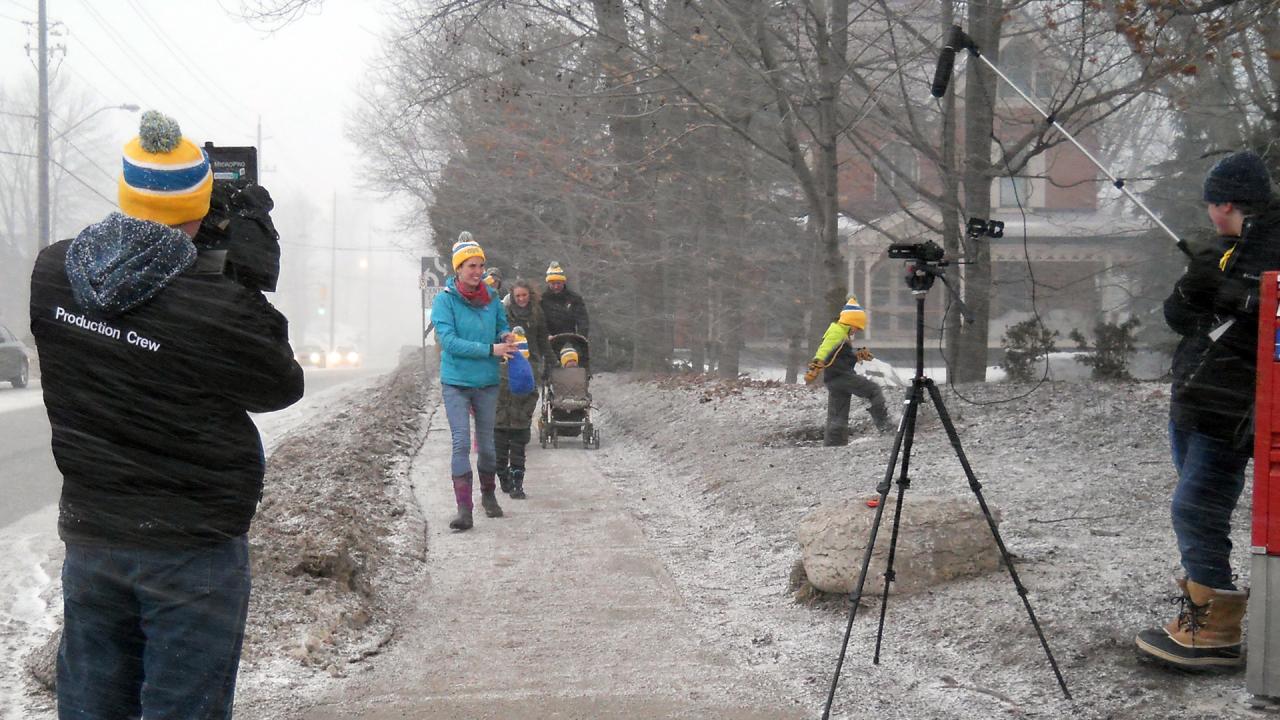 Lights, camera, action in Orillia as our crew recorded the Coldest Night of the Year