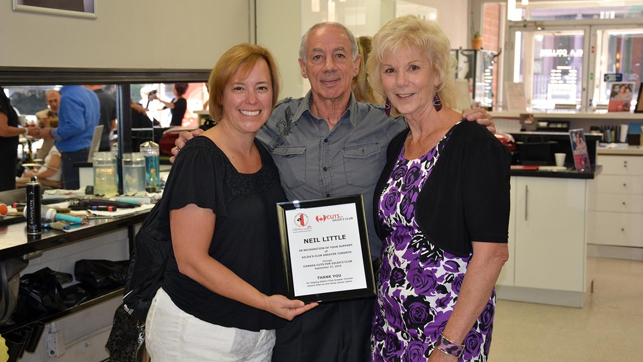 Gilda's Club of Greater Toronto showed their appreciation to Neil Little