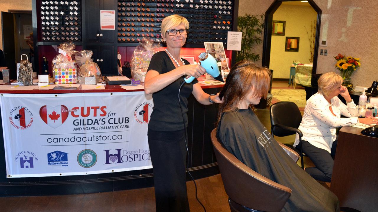 Hairdressers from private salons joined the Connect team to raise funds