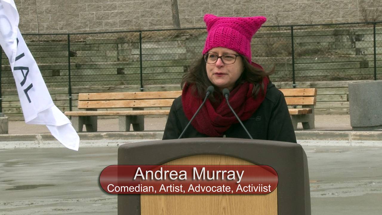 Well known comedian, artist, and activist Andrea Murray was the MC