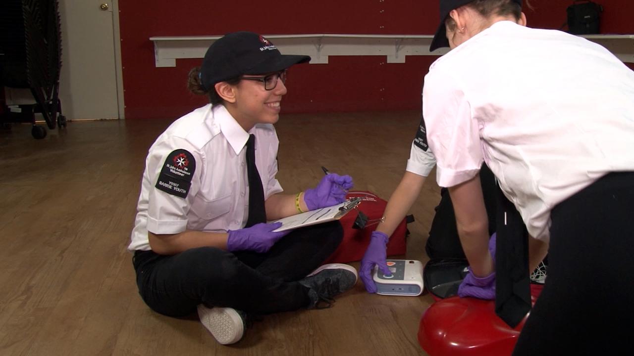 Here, youth are taught to work as units of a team to save lives