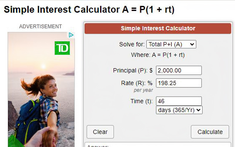 Calculations by an independent online interest calculator.