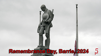 Remembrance Day Ceremonies Barrie, 2024